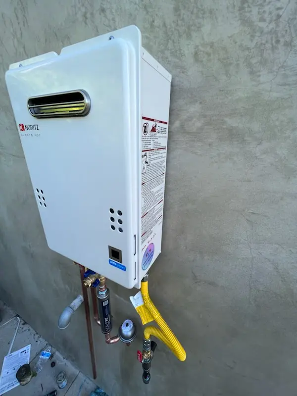 Tankless water heater installation for Fox Tree homes